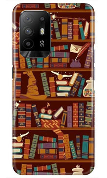 Book Shelf Mobile Back Case for Oppo F19 Pro Plus (Design - 390)