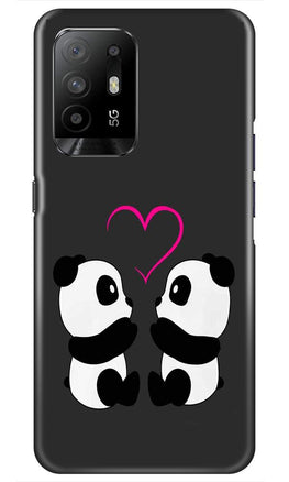 Panda Love Mobile Back Case for Oppo F19 Pro Plus (Design - 398)