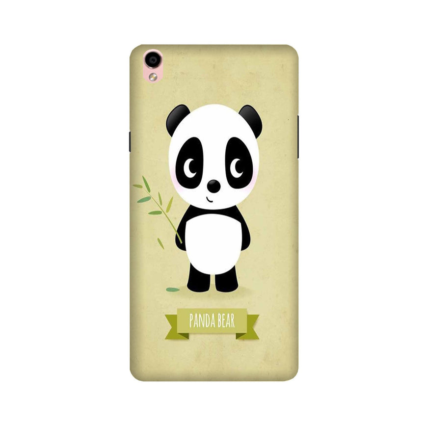 Panda Bear Mobile Back Case for Oppo F1 Plus  (Design - 317)