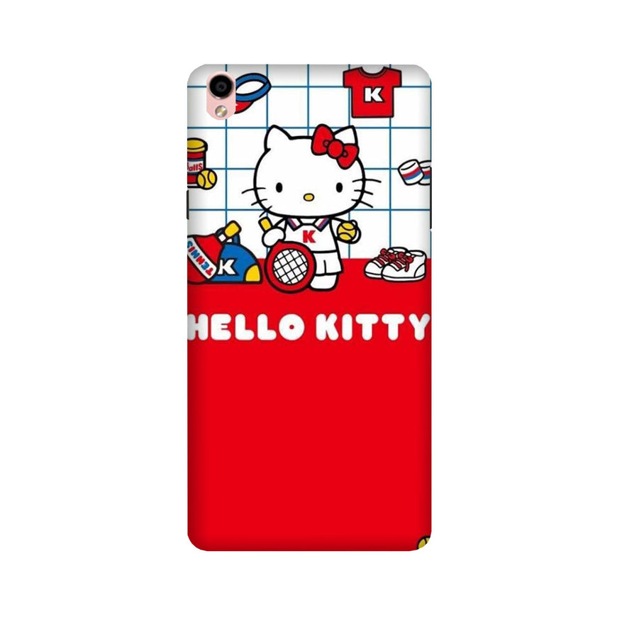 Hello Kitty Mobile Back Case for Oppo F1 Plus  (Design - 363)