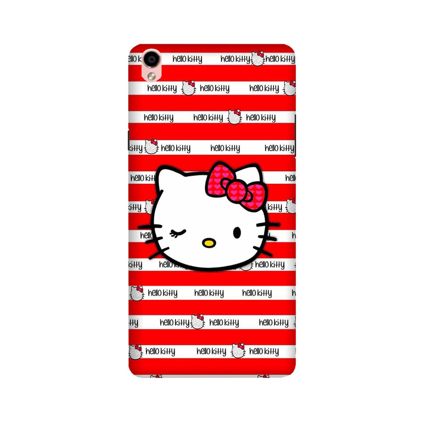 Hello Kitty Mobile Back Case for Oppo F1 Plus  (Design - 364)