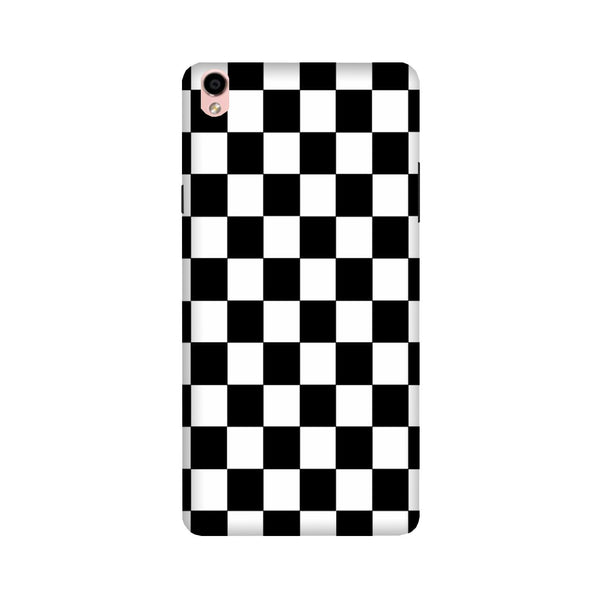 Black White Boxes Mobile Back Case for Vivo V3 (Design - 372)