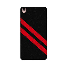 Black Red Pattern Mobile Back Case for Oppo F1 Plus  (Design - 373)
