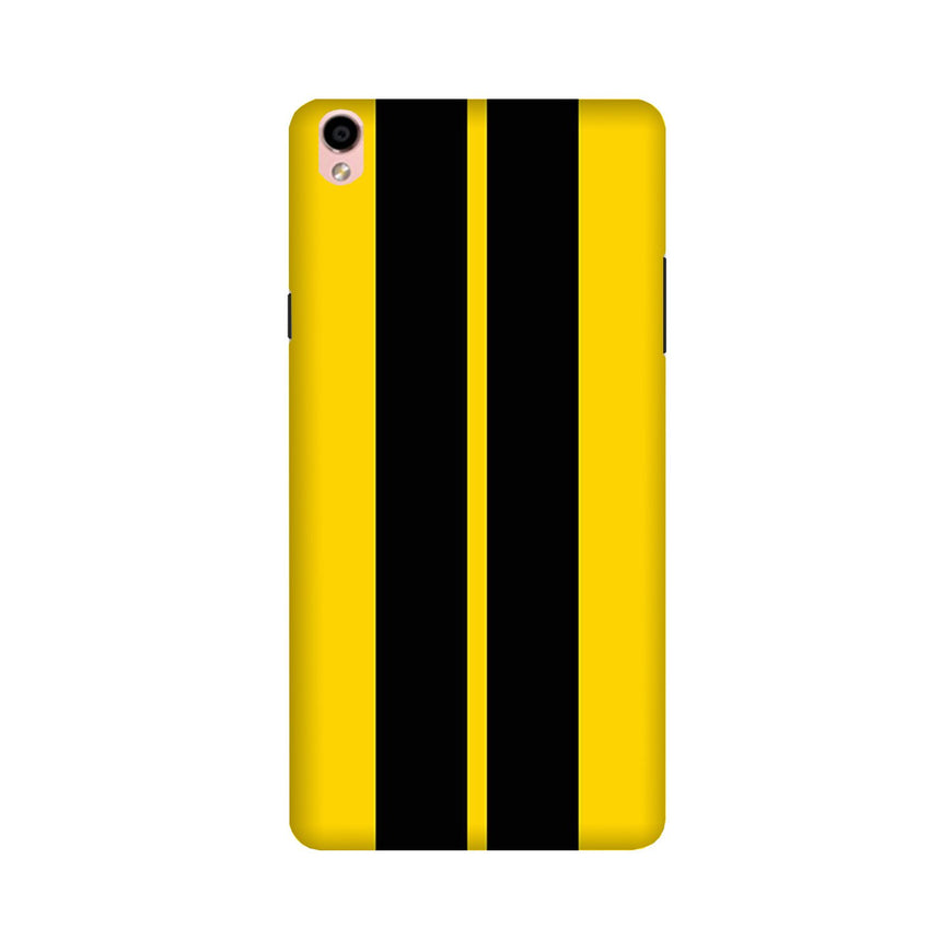Black Yellow Pattern Mobile Back Case for Vivo Y51L (Design - 377)