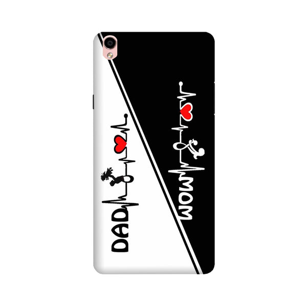 Love Mom Dad Mobile Back Case for Oppo F1 Plus  (Design - 385)