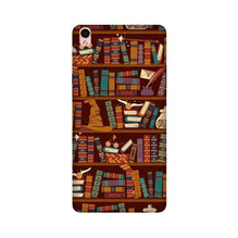 Book Shelf Mobile Back Case for Vivo V3 (Design - 390)