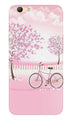 Pink Flowers Cycle Case for Vivo Y66/ Y66L  (Design - 102)