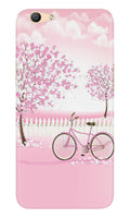 Pink Flowers Cycle Case for Vivo Y69  (Design - 102)