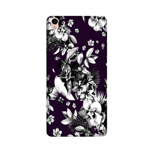 white flowers Case for Oppo F1 Plus