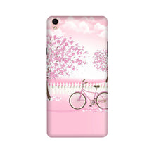 Pink Flowers Cycle Case for Oppo F1 Plus  (Design - 102)