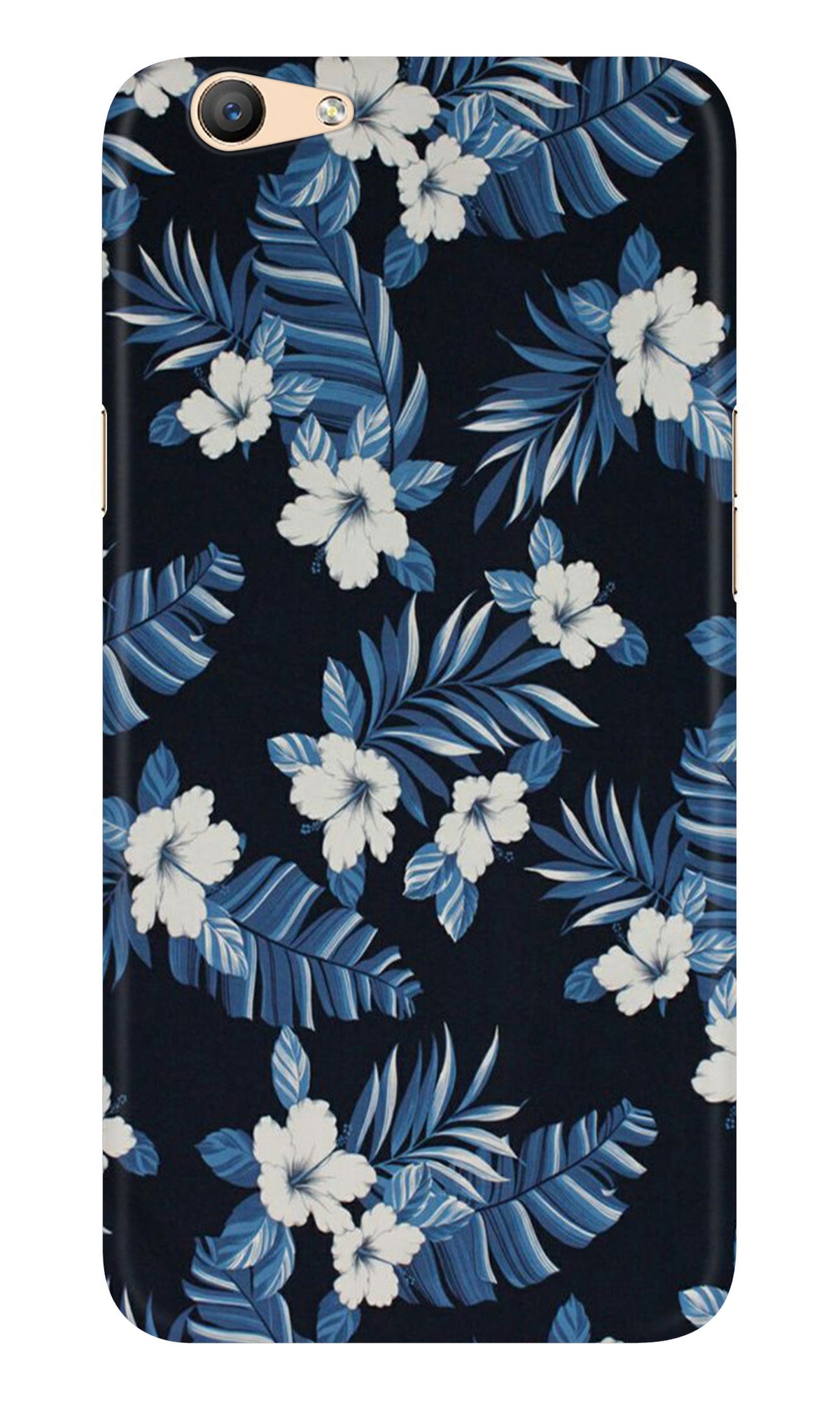 White flowers Blue Background2 Case for Oppo F1s