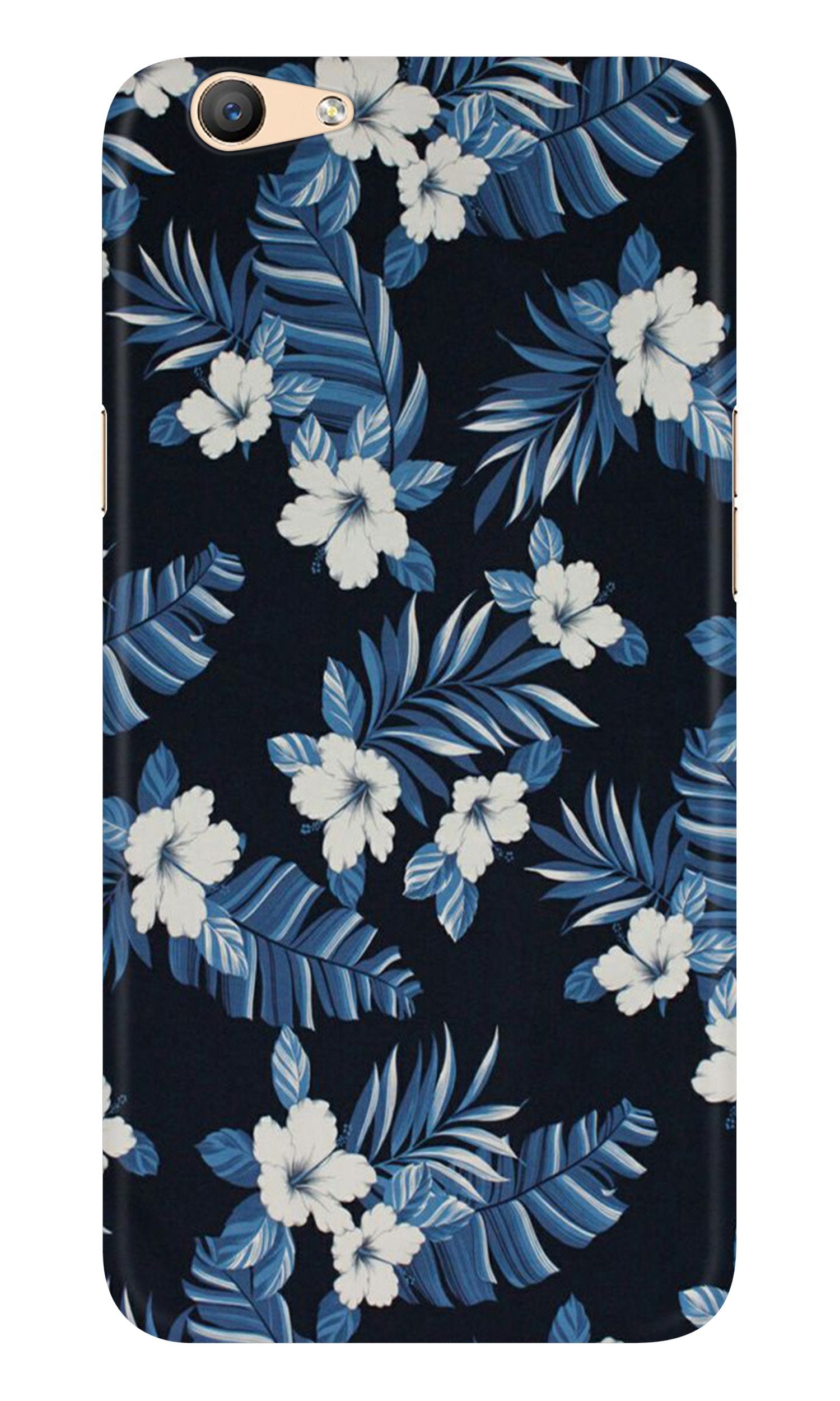 White flowers Blue Background2 Case for Vivo Y69