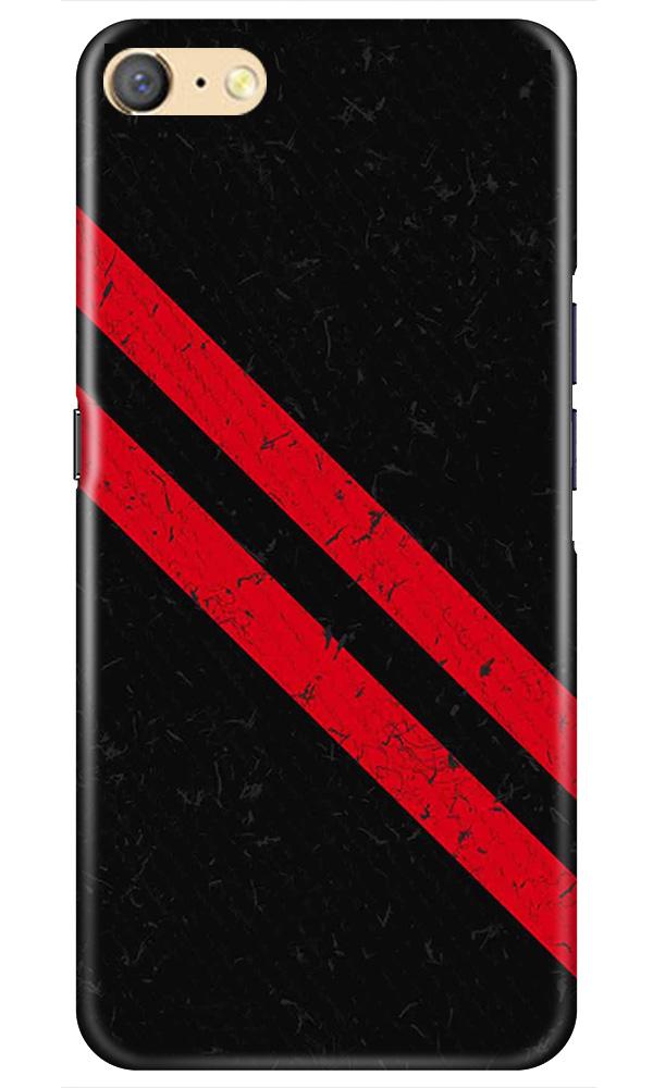 Black Red Pattern Mobile Back Case for Oppo F1s  (Design - 373)