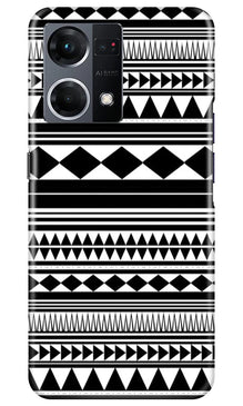 Black white Pattern Mobile Back Case for Oppo F21 Pro 4G (Design - 5)