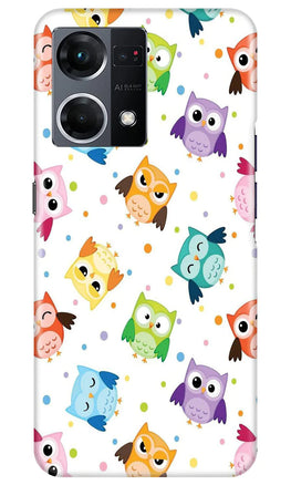 Owl Baground Pattern shore Case for Oppo F21 Pro 4G