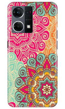 Rangoli art2 Mobile Back Case for Oppo F21 Pro 4G (Design - 29)