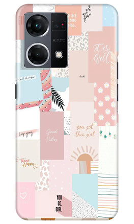 Shinny Blue Background Case for Oppo F21 Pro 4G