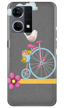 Sparron with cycle Mobile Back Case for Oppo F21 Pro 4G (Design - 34)