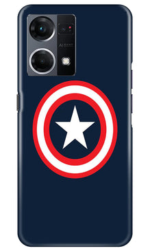 Captain America Mobile Back Case for Oppo F21 Pro 4G (Design - 42)