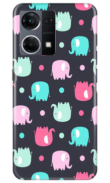 Elephant Baground Mobile Back Case for Oppo F21 Pro 4G (Design - 44)