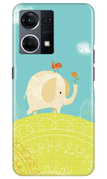 Elephant Painting Mobile Back Case for Oppo F21 Pro 4G (Design - 46)