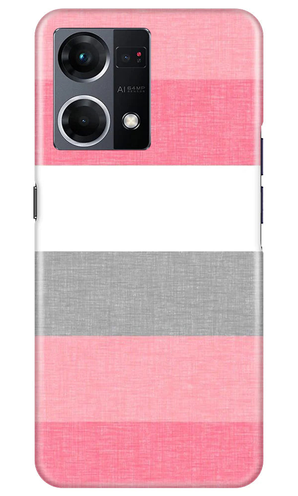 Pink white pattern Case for Oppo F21 Pro 4G