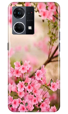 Pink flowers Mobile Back Case for Oppo F21 Pro 4G (Design - 69)