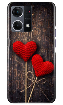 Red Hearts Mobile Back Case for Oppo F21 Pro 4G (Design - 80)