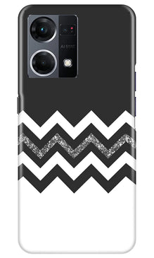 Black white Pattern2Mobile Back Case for Oppo F21 Pro 4G (Design - 83)