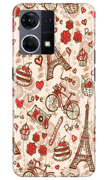 Love Paris Mobile Back Case for Oppo F21 Pro 4G  (Design - 103)