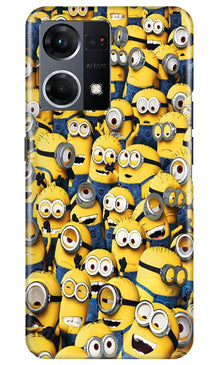 Minions Mobile Back Case for Oppo F21 Pro 4G  (Design - 126)