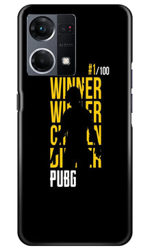 Pubg Winner Winner Mobile Back Case for Oppo F21 Pro 4G  (Design - 146)