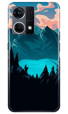 Mountains Mobile Back Case for Oppo F21 Pro 4G (Design - 155)