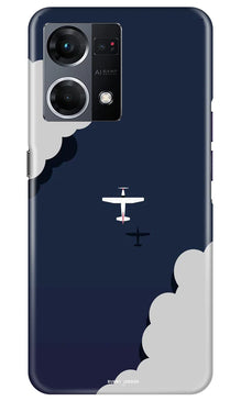 Clouds Plane Mobile Back Case for Oppo F21 Pro 4G (Design - 165)