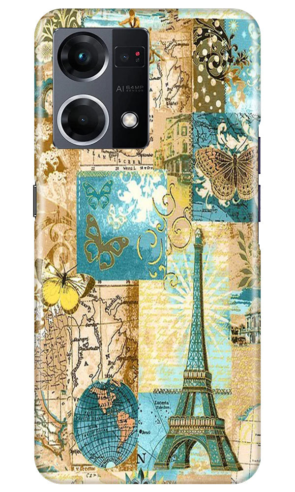 Travel Eiffel Tower Case for Oppo F21 Pro 4G (Design No. 175)
