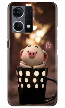 Cute Bunny Mobile Back Case for Oppo F21 Pro 4G (Design - 182)