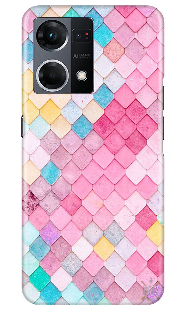 Pink Pattern Case for Oppo F21 Pro 4G (Design No. 184)