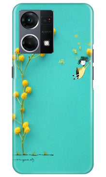 Flowers Girl Mobile Back Case for Oppo F21 Pro 4G (Design - 185)