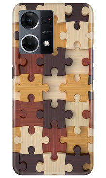 Puzzle Pattern Mobile Back Case for Oppo F21 Pro 4G (Design - 186)