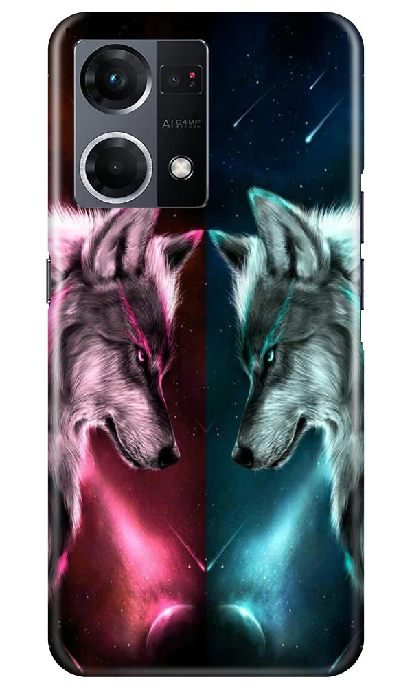 Wolf fight Case for Oppo F21 Pro 4G (Design No. 190)