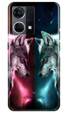 Wolf fight Mobile Back Case for Oppo F21 Pro 4G (Design - 190)