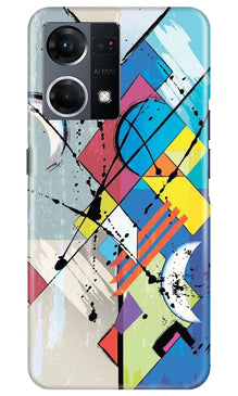 Modern Art Mobile Back Case for Oppo F21 Pro 4G (Design - 204)