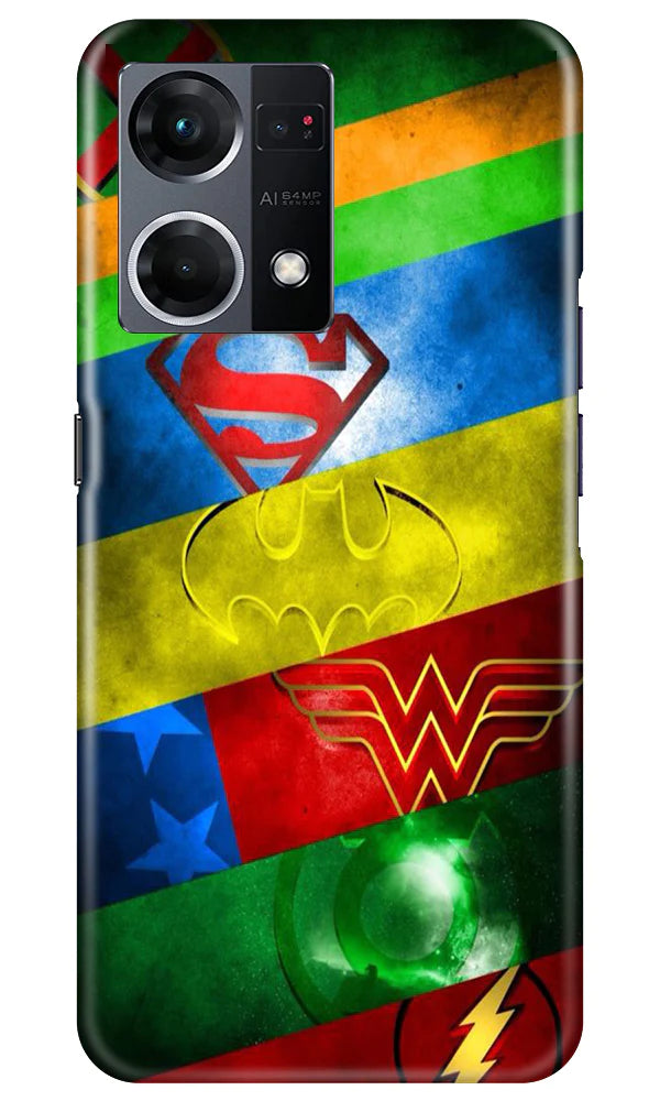 Superheros Logo Case for Oppo F21 Pro 4G (Design No. 220)