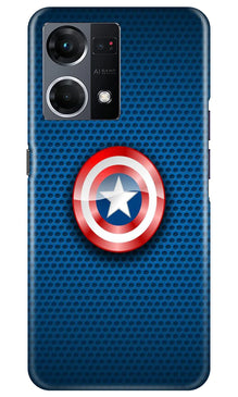 Captain America Shield Mobile Back Case for Oppo F21 Pro 4G (Design - 222)