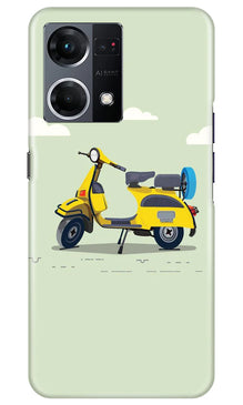 Vintage Scooter Mobile Back Case for Oppo F21 Pro 4G (Design - 229)