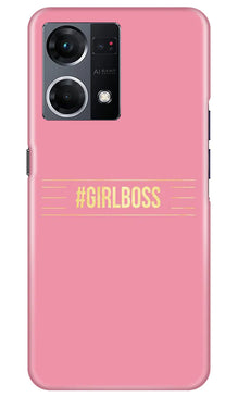 Girl Boss Pink Mobile Back Case for Oppo F21 Pro 4G (Design - 232)