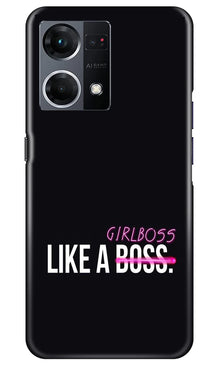 Like a Girl Boss Mobile Back Case for Oppo F21 Pro 4G (Design - 234)