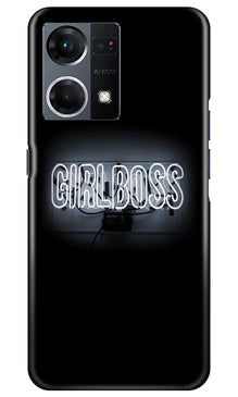 Girl Boss Black Mobile Back Case for Oppo F21 Pro 4G (Design - 237)