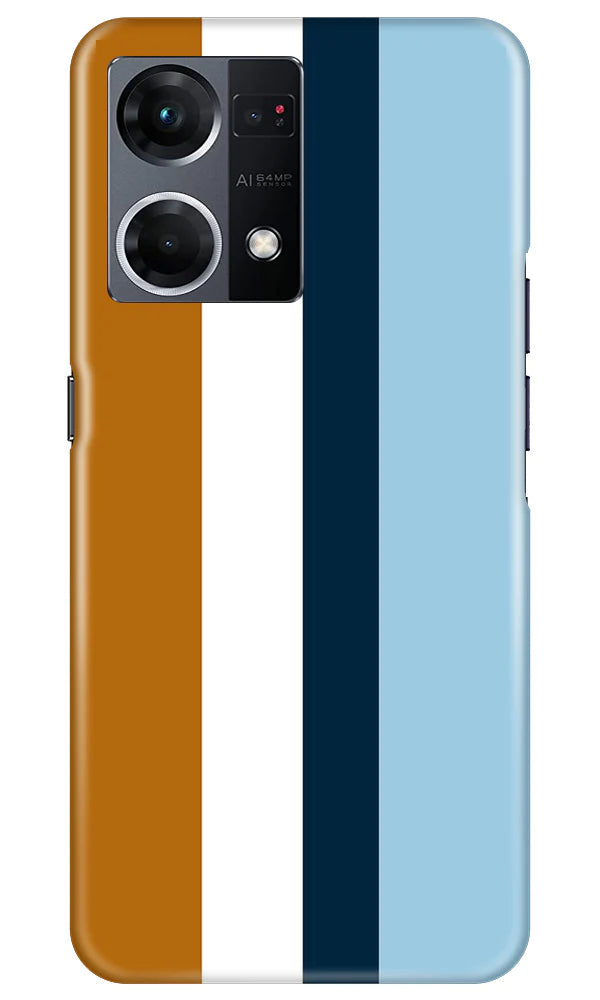 Diffrent Four Color Pattern Case for Oppo F21 Pro 4G (Design No. 244)