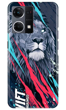 Lion Mobile Back Case for Oppo F21 Pro 4G (Design - 247)